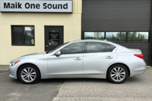 Black 2014 Infiniti Q50 with premium dark window tint